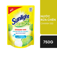 Nước rửa chén Sunlight Chanh 100 túi 750g