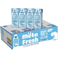 Thùng 48 hộp sữa tươi tiệt trùng Meta Fresh ít đường 180ml