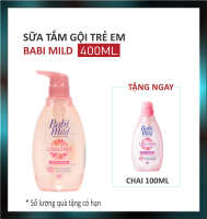 Sữa tắm gội trẻ em Babi Mild White Sakura chai 400ml