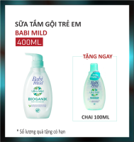 Sữa tắm gội trẻ em Babi Mild Pure natural chai 400ml