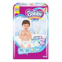 Tã dán Bobby XL 62 miếng