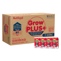 Sữa Bột Pha Sẵn Nuti Grow Plus + Đỏ, Hộp 110ml Ít đường