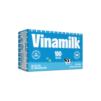 Thùng 48 Hộp Sữa Tươi Tiệt Trùng Vinamilk 100% Không Đường Hộp 180ml