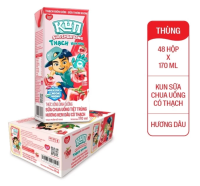 Sữa Kun Thạch Hương Dâu 170ml tặng vợt Pickleball