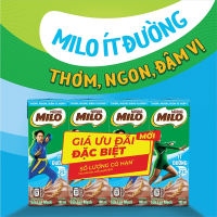 Lốc 4 hộp thức uống lúa mạch uống liền Nestlé MILO ít đường 48x180ml