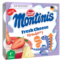 Phô mai tươi Montinis vị Dâu 220gr (4*55gr)