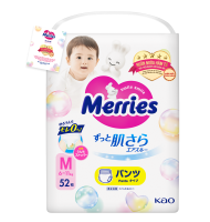 (Freeship 20k) Tã Quần Merries M52 Miếng (6-11kg)