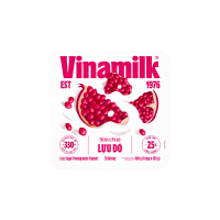 Lốc 4 Hủ Sữa chua ăn vinamilk lựu đỏ ít đường 400g (4*100g)