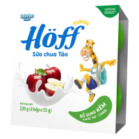 Sữa chua hoa quả Hoff - Táo (Lốc 4 hủ)