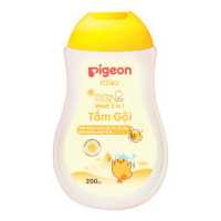 Tắm - Gội 2 in 1 Pigeon 200ml - Hoa hướng dương Không Paraben