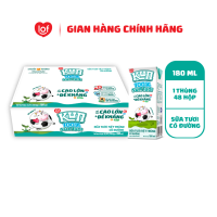 KUN 100% Sữa tươi có đường thùng 48 hộp x 180ml