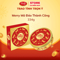 [CÓ TÚI GIẤY | MẪU MỚI 2026] Hộp Bánh Quy Merry Richy, Merry Mã đáo thành công - Hộp Thiếc 334g