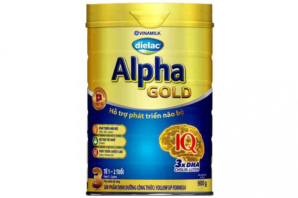 Dielac Alpha Gold Step 3, Vinamilk, 900g, 1-2 tuổi