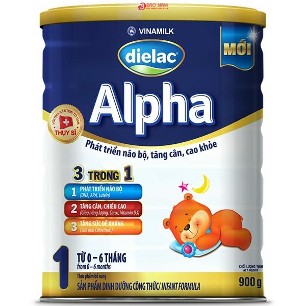 Sữa bột Dielac Alpha 1 - lon 900g (cho trẻ từ 0 - 6 tháng tuổi)