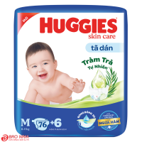 Tã dán Huggies Skincare cực đại (M, 6-11kg, 76 miếng)