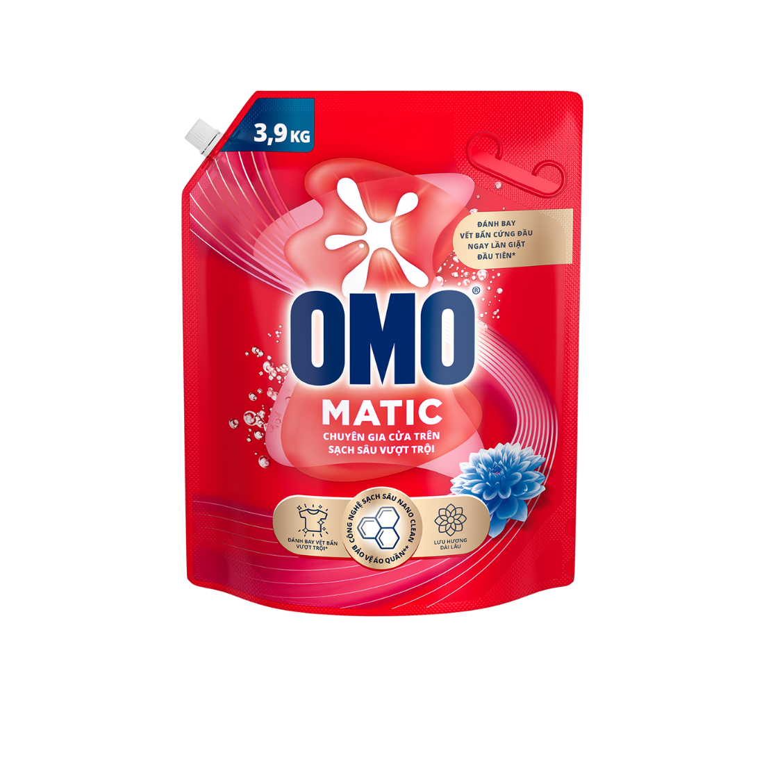 (Freeship 20k) Nước giặt OMO Sạch sâu vượt trội Cửa trên 3.9kg