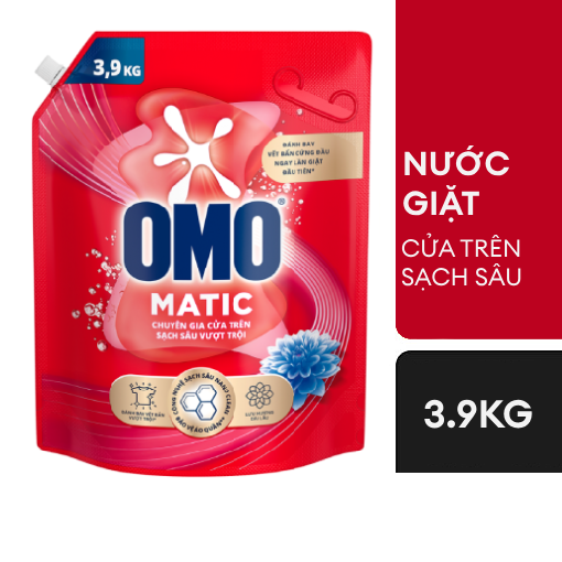 (Freeship 20k) Nước giặt OMO Sạch sâu vượt trội Cửa trên 3.9kg