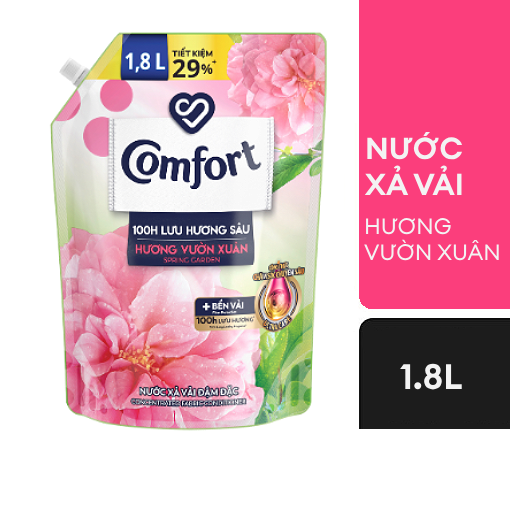 (Freeship 20k) Nước xả vải Comfort Lưu hương sâu hương Vườn xuân 1.8l