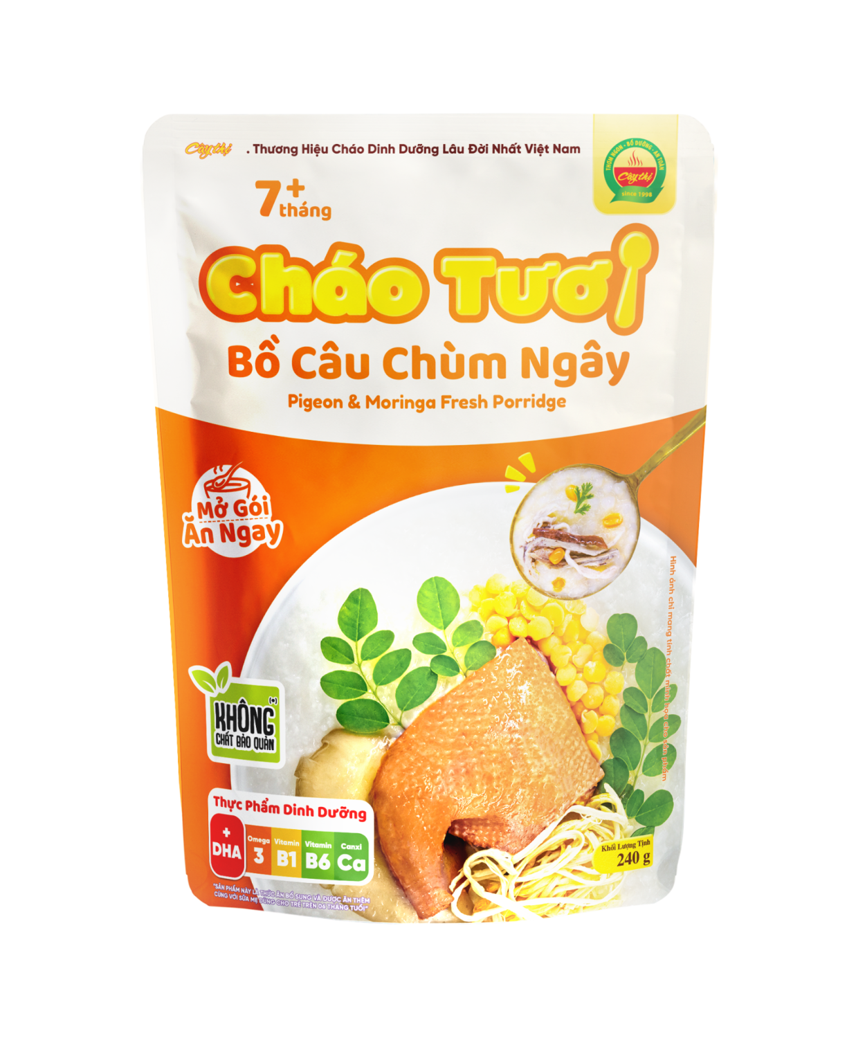 Cháo tươi Cây Thị bồ câu chùm ngây 240g (Trên 7 tháng)