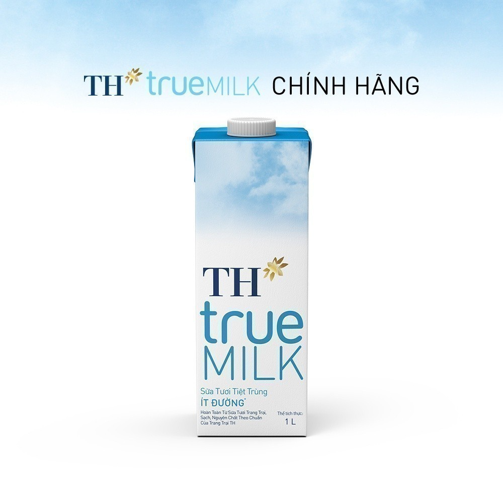 Hộp1 Lít sữa tươi tiệt trùng ít đường TH True Milk