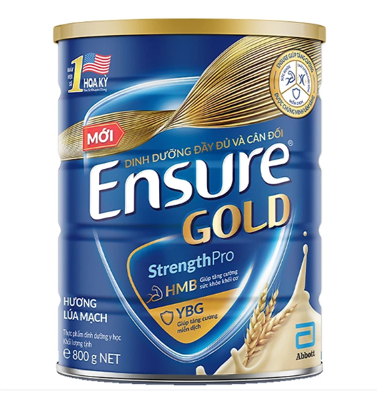 Sữa bột Ensure Gold 800g Lúa mạch