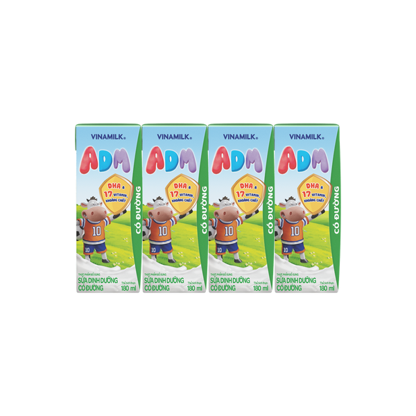 Combo 24 Sữa Dinh Dưỡng ADM Có Đường - Hộp 180ml