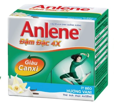 Lốc 4 Hộp Sữa Anlene Vani 125ml