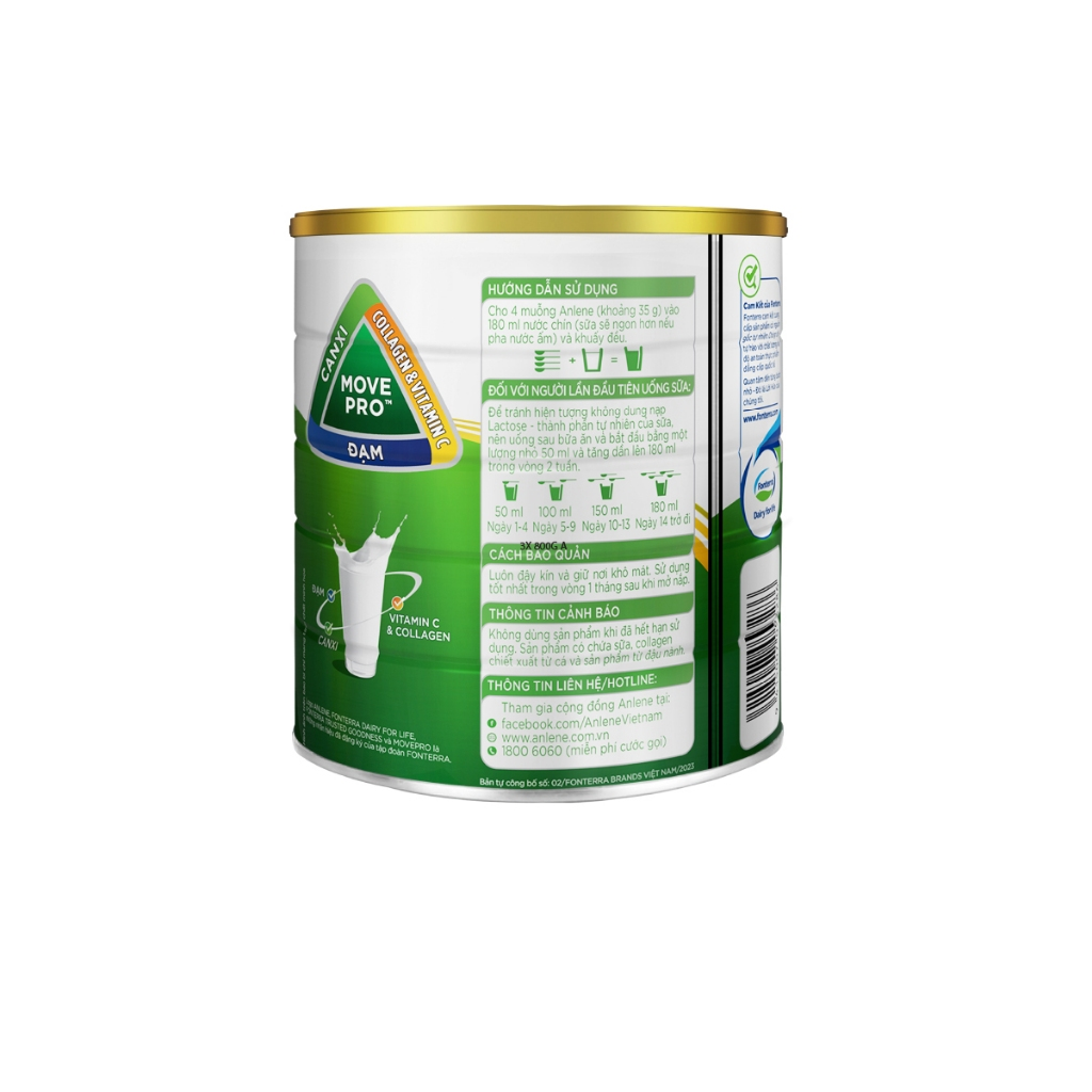 Sữa bột Anlene Gold Movepro Vani 800g