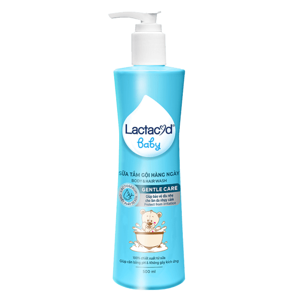 Sữa tắm gội trẻ em Lactacyd Baby Gentle Care 500ml