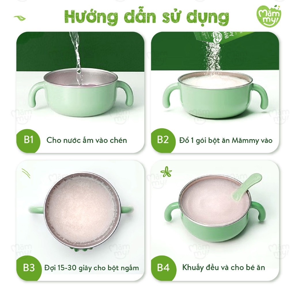 Bột ăn dặm Mămmy Sữa Chuối Đào 6+ Hộp 140g