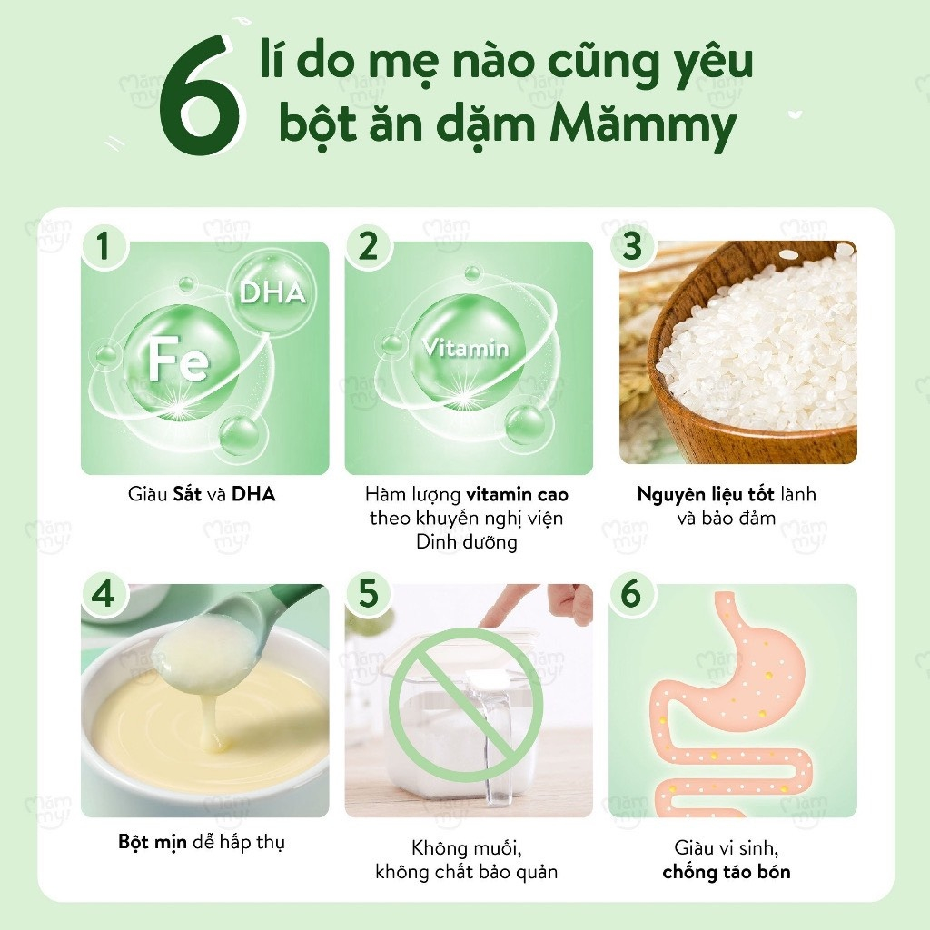 Bột ăn dặm Mămmy Sữa Chuối Đào 6+ Hộp 140g