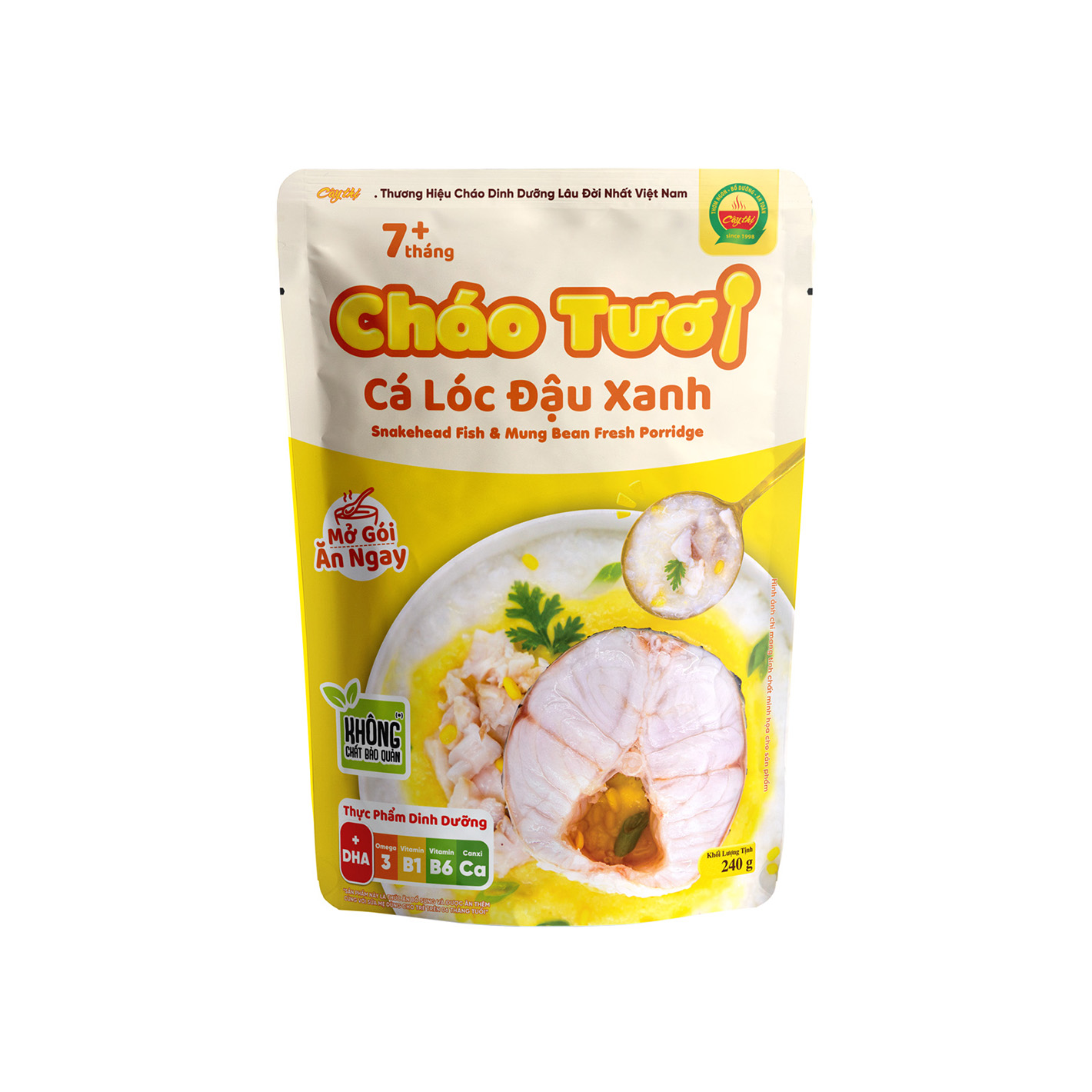 Cháo tươi Cây Thị cá lóc đậu xanh 240g (Trên 7 tháng)