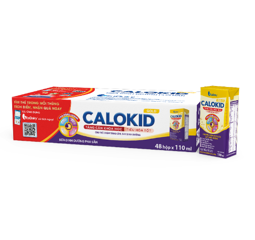 (Freeship 20k) Sữa Bột Pha Sẵn Calokid Gold 110ml - Thùng 48 hộp