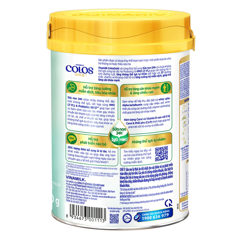 Sữa bột VINAMILK COLOSGOLD 3 800G