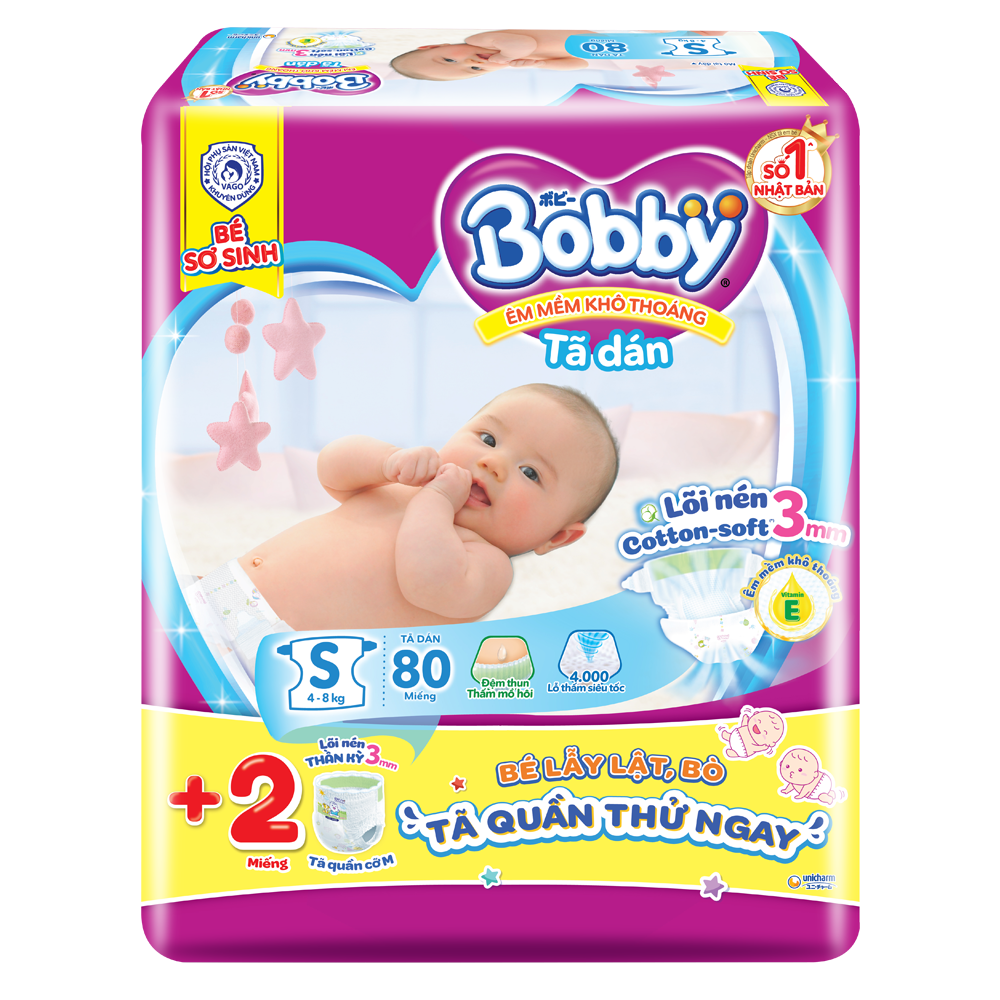 Tã dán Bobby S80 miếng