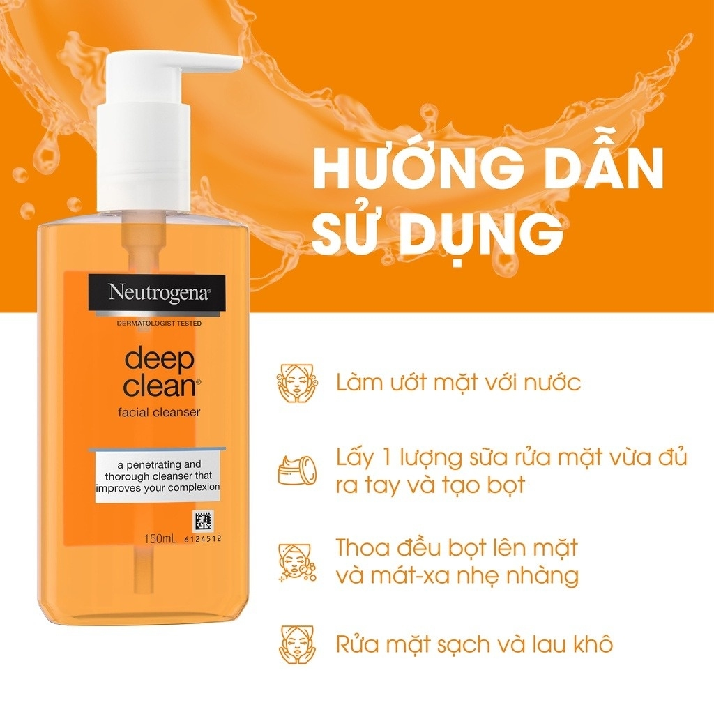 Sữa Rửa Mặt Neutrogena Deep Clean 150ML