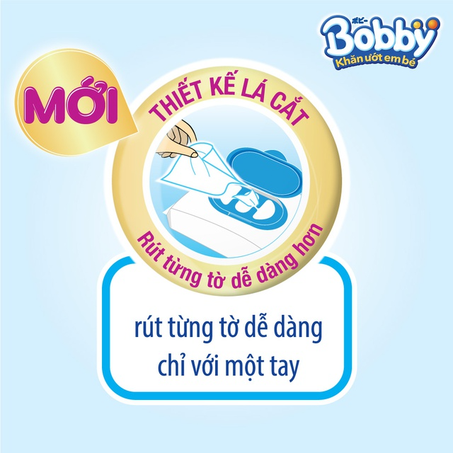 Bộ 4 gói Khăn ướt Bobby không mùi 100 tờ/gói