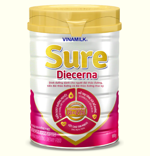 Sữa Tiểu Đường Vinamilk Sure Diecerna Lon 900g