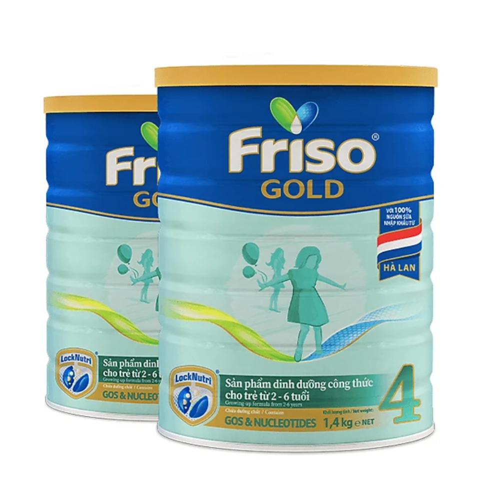 Combo 2 Lon Sữa Friso Gold 4 1,4kg (2-6 tuổi)