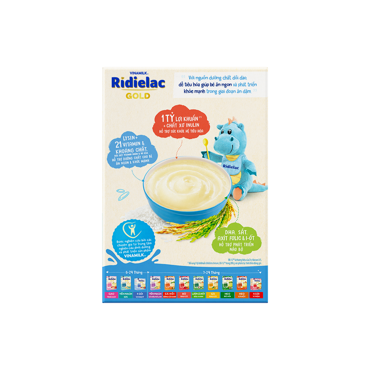 Bột ăn dặm Ridielac Gold Gạo Sữa HG 200g