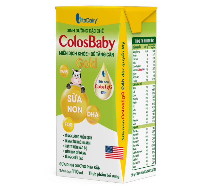 (Freeship 20k) Thùng 48 Hộp Sữa bột pha sẵn Colosbaby Gold 110ml