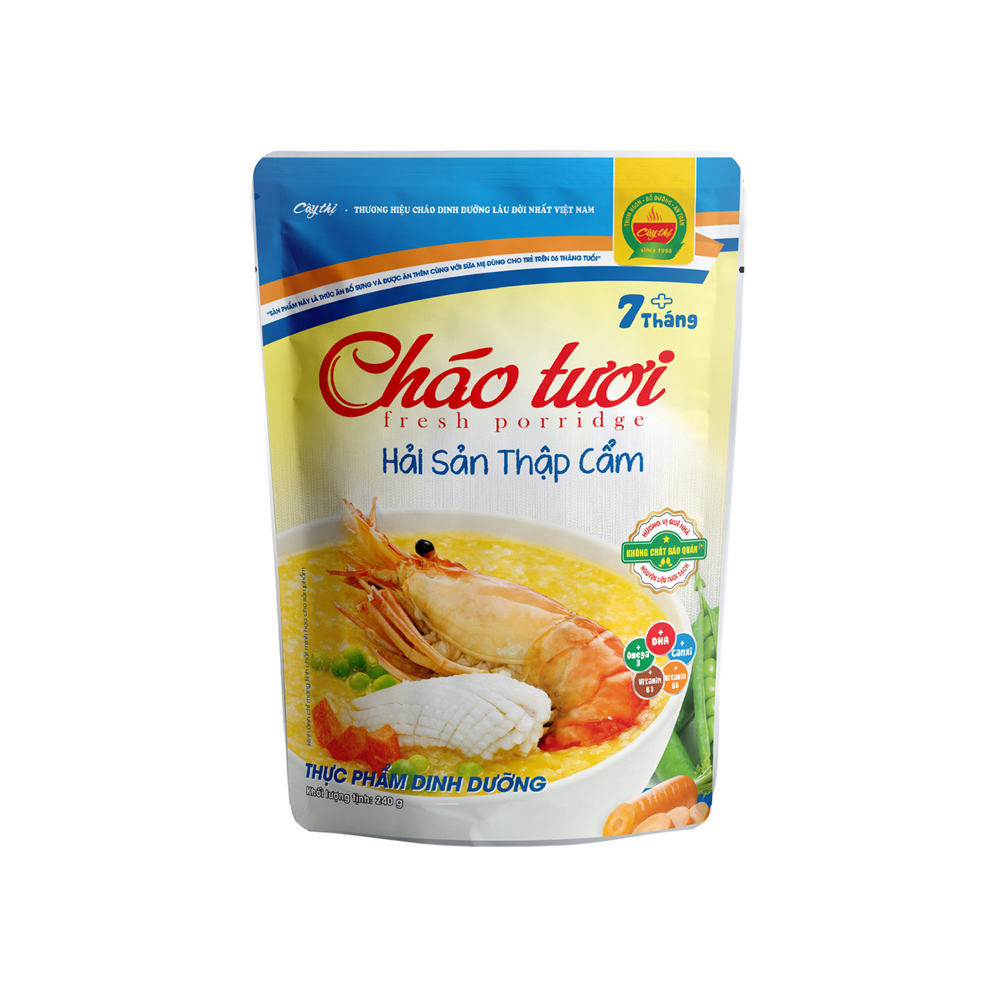 Cháo tươi Cây Thị hải sản thập cẩm 240g (Trên 7 tháng)