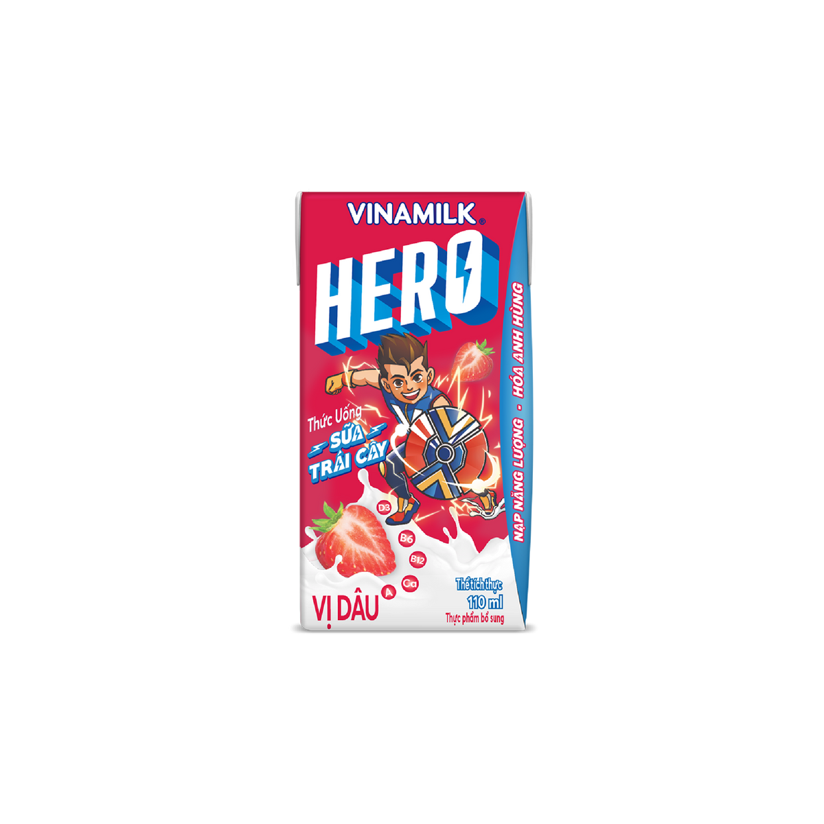 Combo 24 Hộp Sữa Trái Cây Hero Vinamilk Hương Dâu 110ml