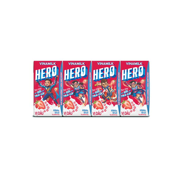 Combo 24 Hộp Sữa Trái Cây Hero Vinamilk Hương Dâu 110ml