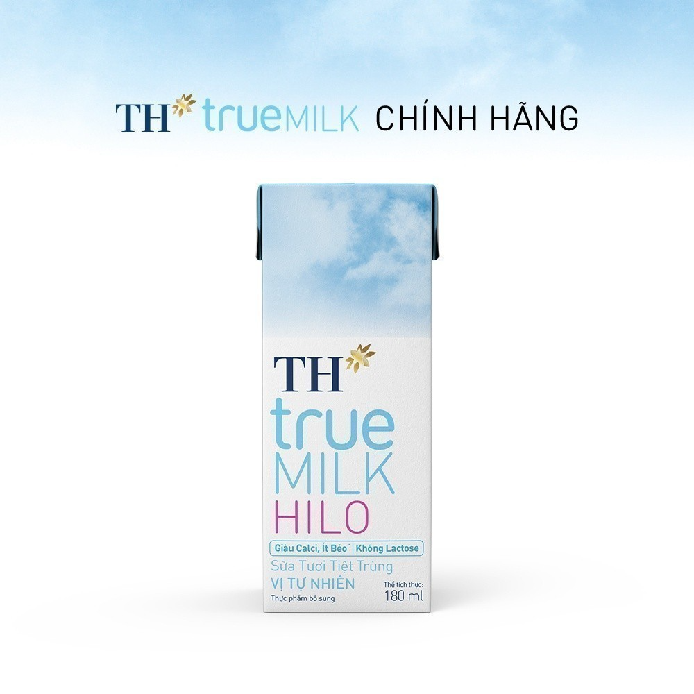 Thùng 48 hộp sữa tươi tiệt trùng TH True Milk HILO 180ml