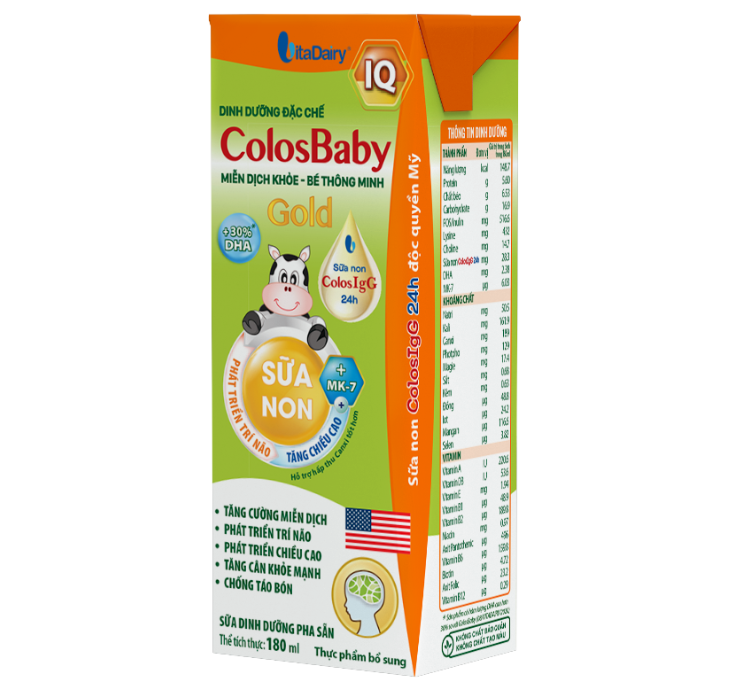 Thùng 48 Hộp Sữa bột pha sẵn Colosbaby IQ 180ml