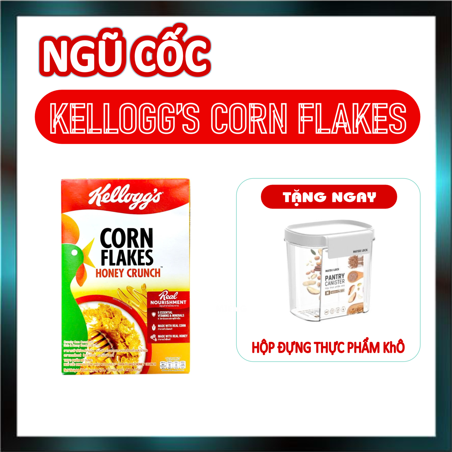 Ngũ cốc Kellogg's Corn Flakes vị bắp hộp 250g