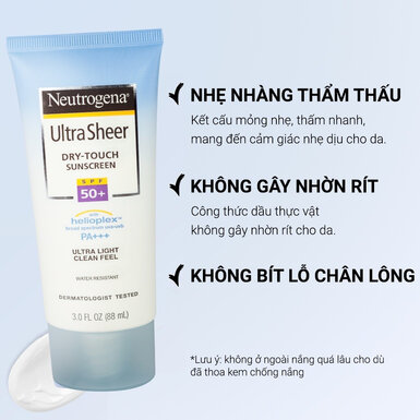 Kem Chống Nắng Neutrogena Ultra Sheer SPF 50 88ml