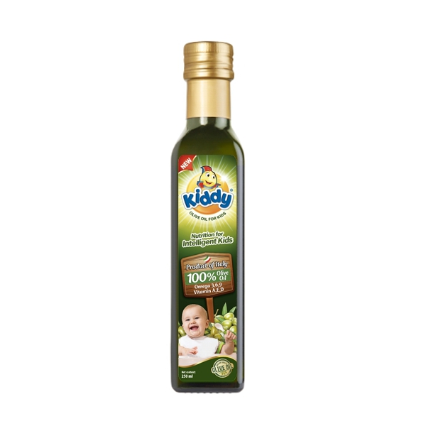 Dầu Ô-liu dinh dưỡng cho trẻ em nhãn hiệu Kiddy 250 ml