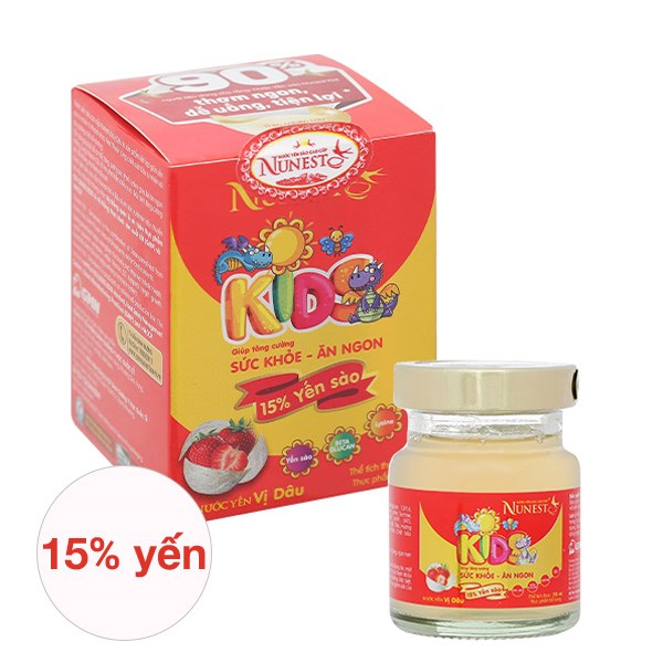 Hủ Yến sào Nunest Kids Hương Dâu 70 ml (từ 6 tháng)